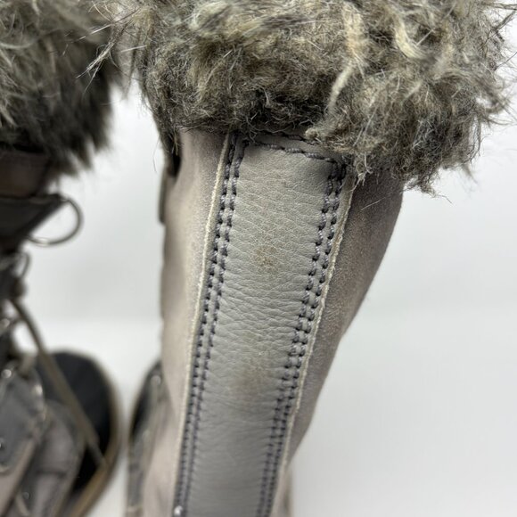 Sorel Joan of Arctic tall boots grey 11 women suede waterproof faux fur - Picture 9 of 14